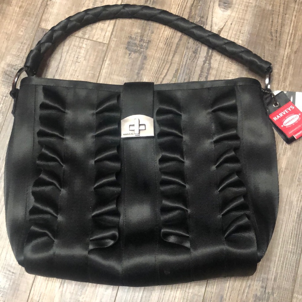 Harvey’s black “Lola” Hobo bag